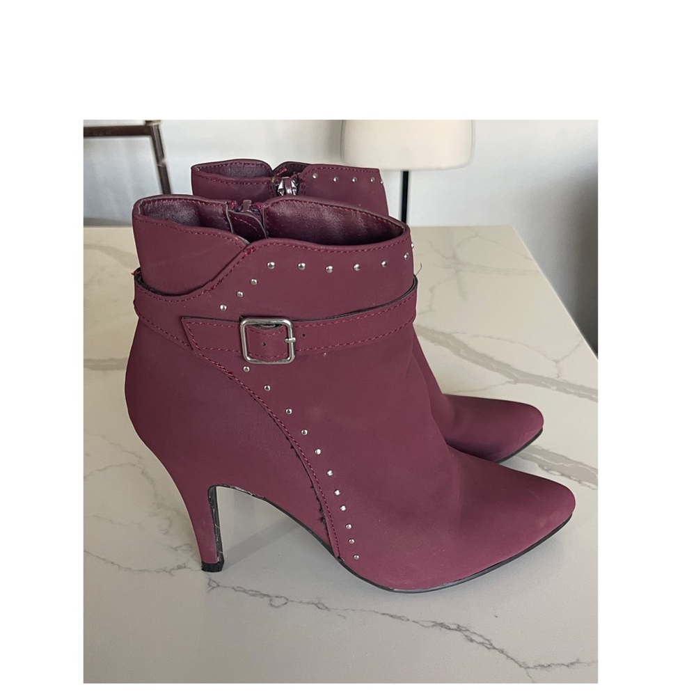 ELLA me too Women Pointed Toe Ankle Boots High Heels Pumps Booties Dress Shoes.
